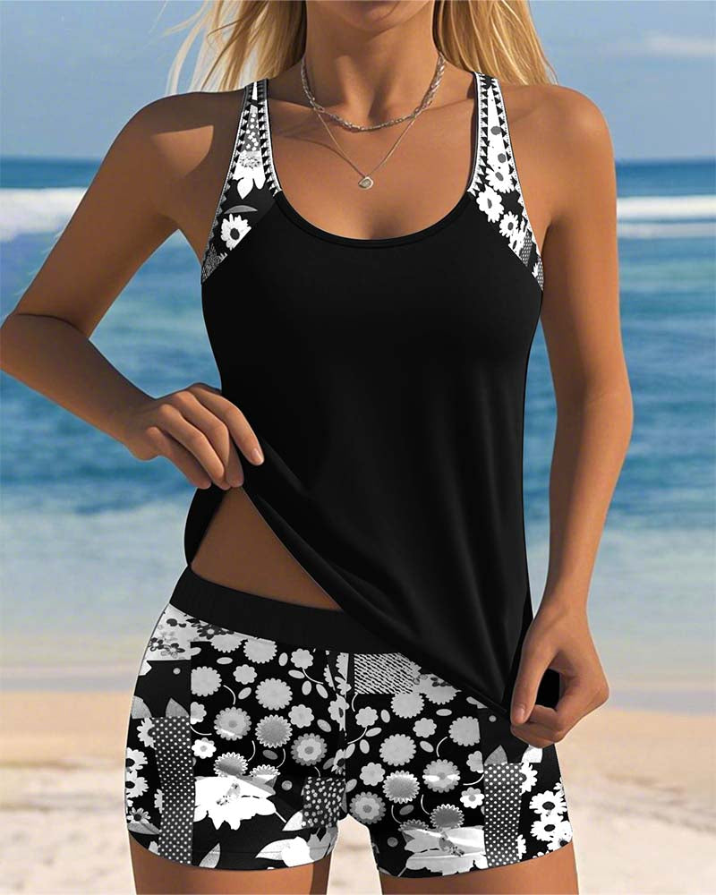 Colette - Traje de Baño de Dos Piezas Estampado Floral