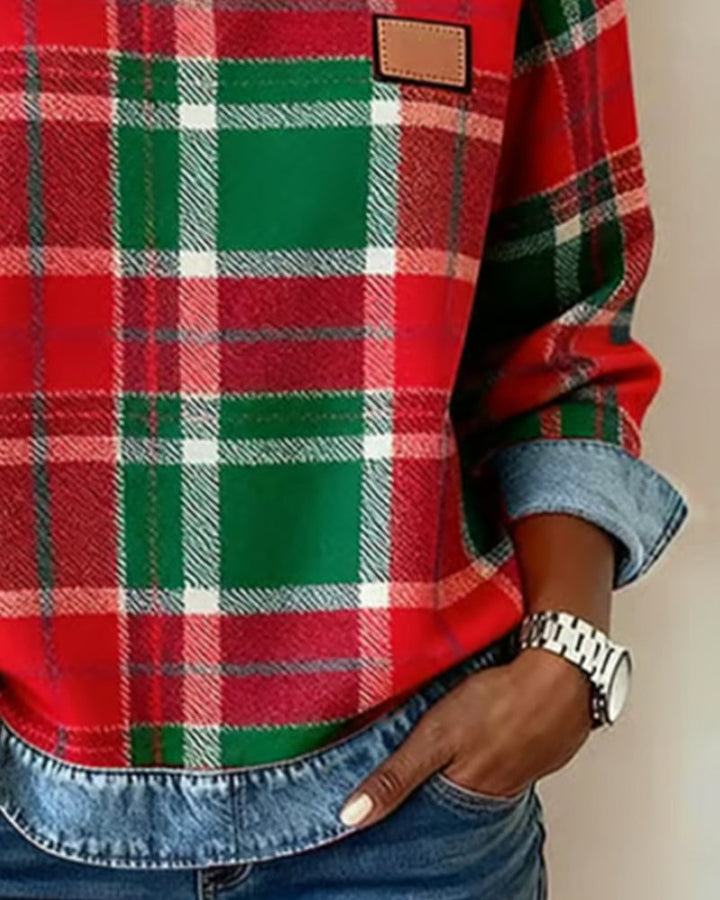 Winnie - Suéter Casual con Detalles de Denim