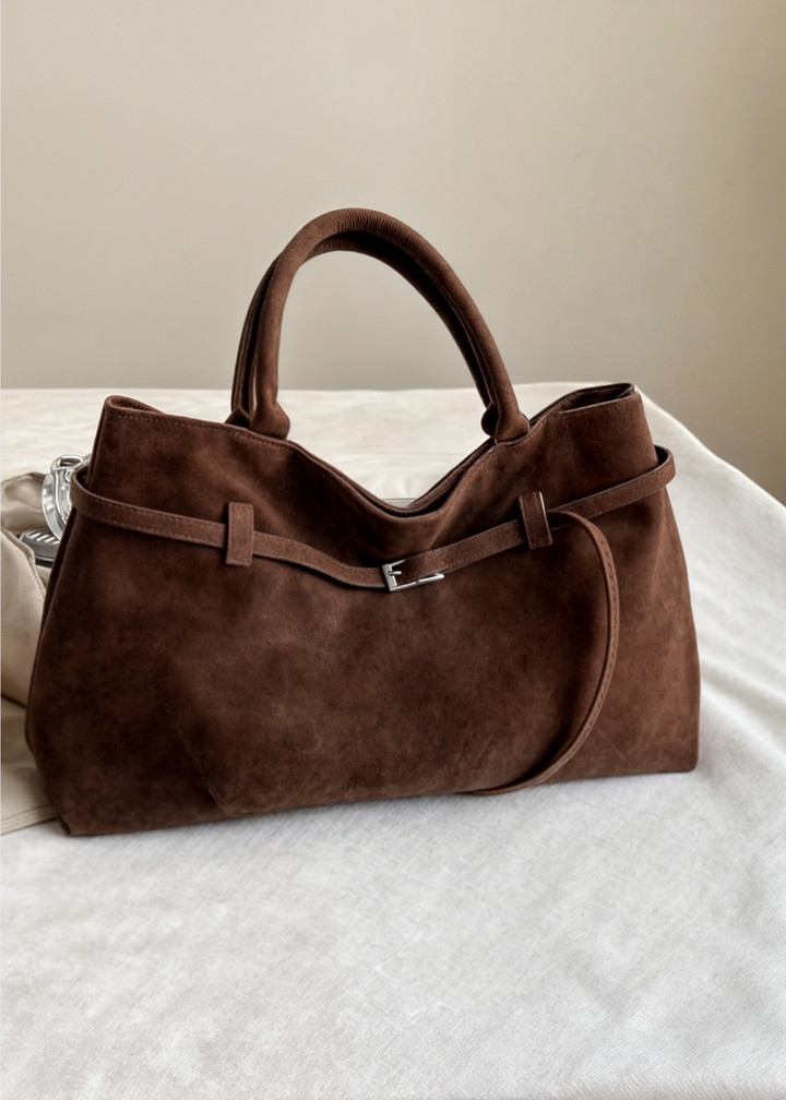 Bolso de Gamuza Celeste