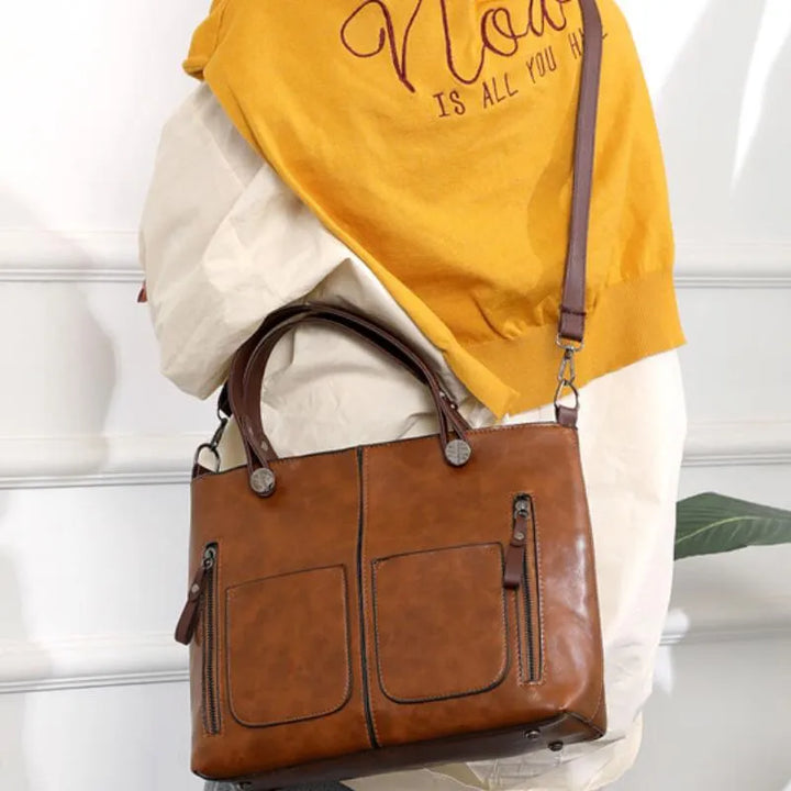 Bolso de Hombro de Cuero Maelis