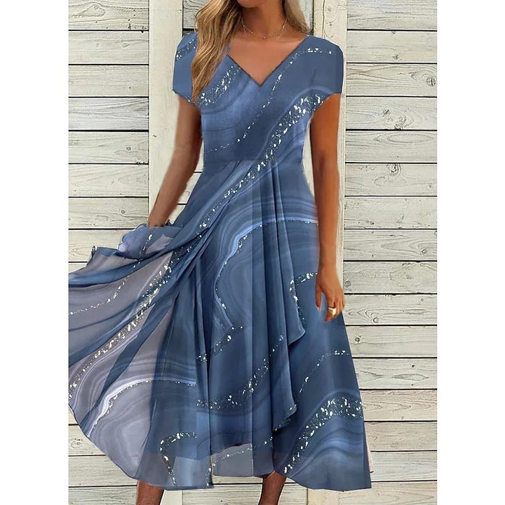 Nala - Vestido Midi Elegante con Cuello en V