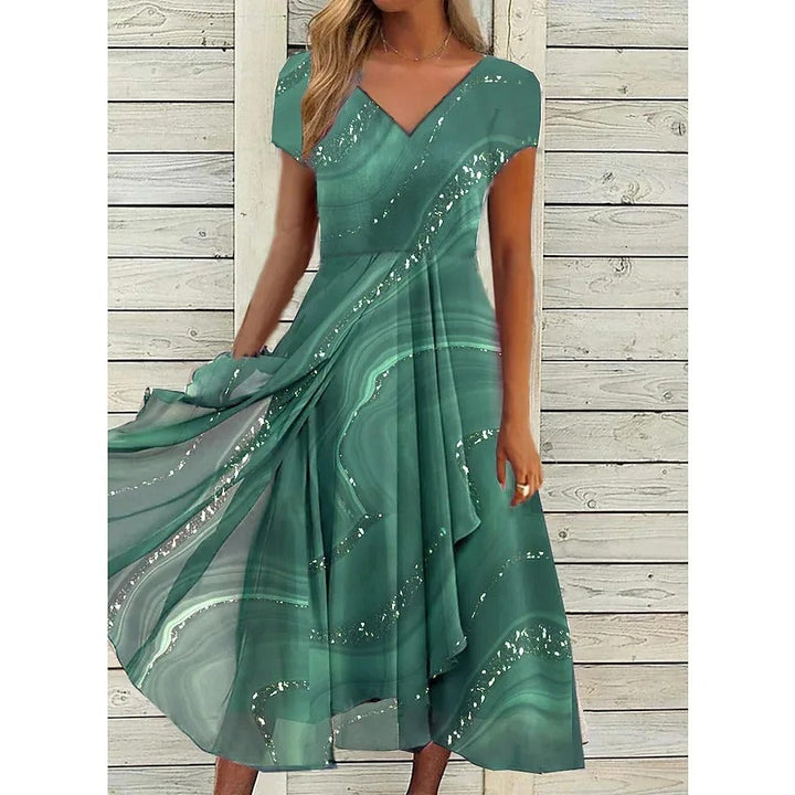 Nala - Vestido Midi Elegante con Cuello en V