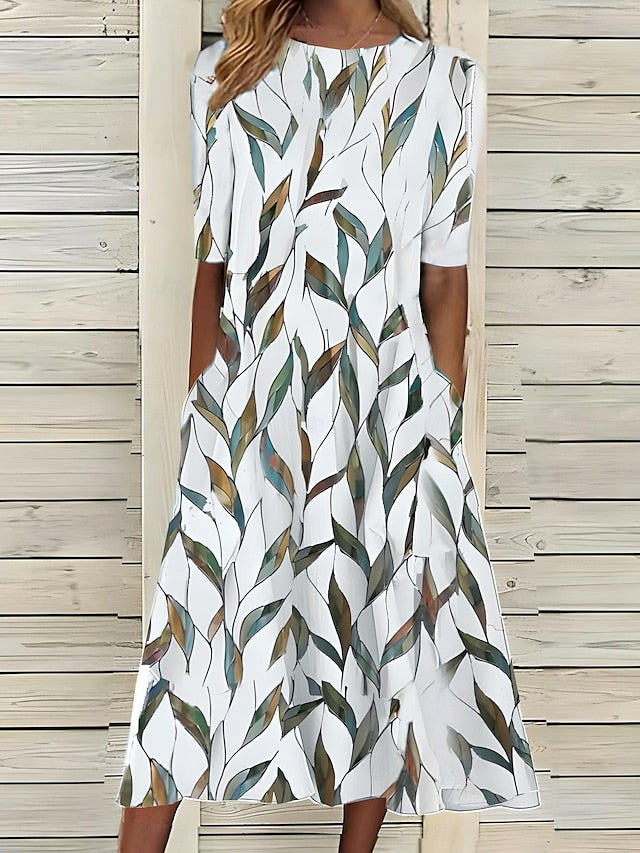 Janice - Vestido Midi Floral Costero