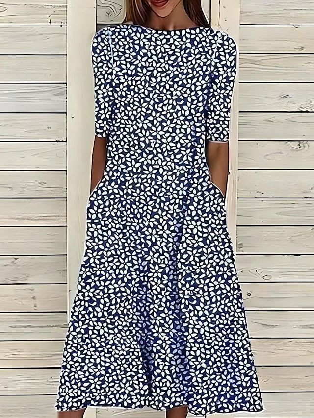 Janice - Vestido Midi Floral Costero